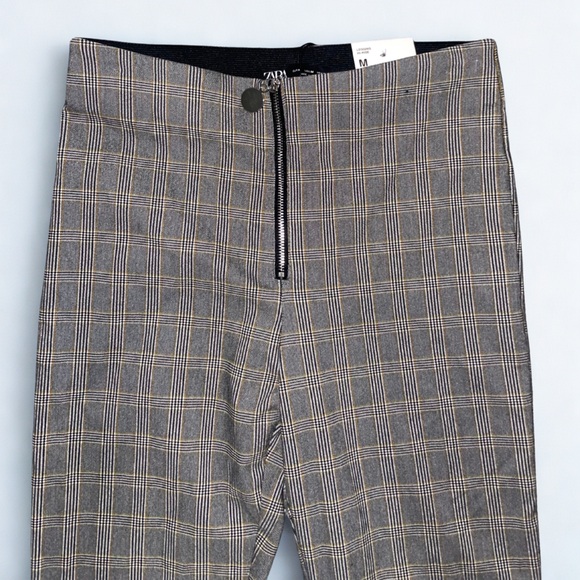 Zara Black and White Plaid Leggings - Picture 3 of 6